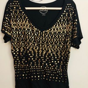 Top black studded